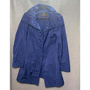 Rainforest Women's M Navy Blue Hooded Jacket Midi City Classic Water Resistant